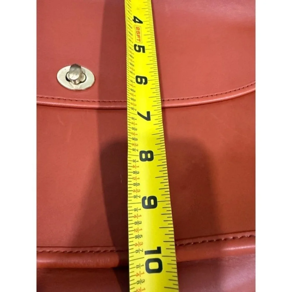 Vintage Coach Beekman Briefcase‎ 303-22 Burnt Orange Leather Messenger Bag Korea
